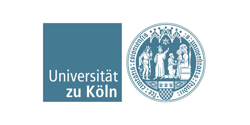 Logo: Schriftzug: Universität zu Köln. Rechts daneben ist das Emblem der Universität zu Köln abgebildet.